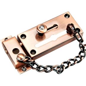 قفل سلسلة آمن، عملي وليس من السهل كسره، قفل باب سلسلة سميك مضاد للسرقة، سلسلة مضادة للسرقة للأجهزة المنزلية، شريط سلسلة الغرفة (فضي) in Kuwait