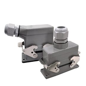 Heavy Duty Connectors HDC-HSB-006 Screw Connection 35A Industrial Rectangular Aviation Connector Plug 1Pcs(HDC-HSB-006-2) in Kuwait