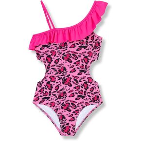 ملابس سباحة للفتيات من قطعة واحدة مكشكشة ملابس سباحة للشاطئ سريعة الجفاف مع حزام قابل للتعديل 10-17 سنة in Kuwait