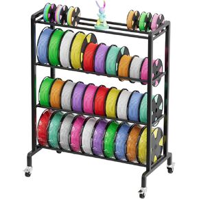 رف تخزين خيوط الطابعة ثلاثية الأبعاد من ANASTA، رف خيوط عالي التحمل مع عجلات، حامل خيوط معدني من 4 طبقات للتنظيم، 50 بكرة رف ذو سعة كبيرة للطباعة ثلاثية الأبعاد في الاستوديو المنزلي in Kuwait