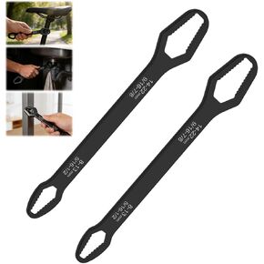 مفتاح ربط توركس ذاتي الضبط 8-22 مم مزدوج الأطراف ذاتي الشد متعدد الوظائف أداة بالوعة إصلاح السباكة مفتاح عزم دوران السيارة لركوب الخيل في الهواء الطلق (قطعتان، أسود) in Kuwait