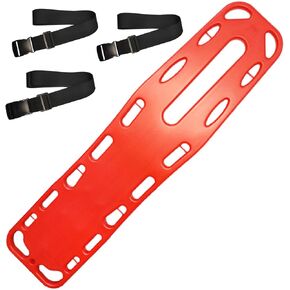 Portable Spine Board Stretcher with 3 Straps - Lightweight PE EMT Backboard for Patient Transport & Immobilization - Rescue Emergency Ambulance Stretcher (Orange) in Saudi Arabia