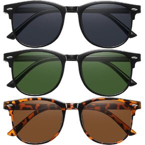 نظارات شمسية دائرية للنساء والرجال - نظارات شمسية عصرية كلاسيكية من التسعينيات، حماية من الأشعة فوق البنفسجية 400، أنيقة وخفيفة الوزن in Kuwait