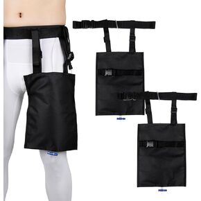 حامل حقيبة قسطرة للساق قابل للتعديل بثلاثة اتجاهات، وأشرطة للخصر والساق + حقيبة قابلة لضبط الارتفاع للعناية الآمنة بالقسطرة/الفغرة - حقيبة آمنة بدون استخدام اليدين للرجال والنساء in Kuwait