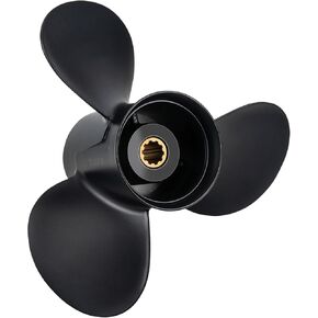 مروحة قارب خارجية من الألومنيوم 9.9 × 12 لمحركات توهاتسو وميركوري 25-30 حصان، 10 أسنان، 3R0B64525-0، متوافقة مع توهاتسو وميركوري 25 حصان 30 حصان، RH in Kuwait
