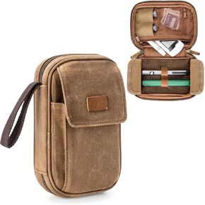 حقيبة سفر من يارو لمستلزمات مرضى السكري للرجال، حقيبة مقاومة للرائحة من القماش المشمع لتخزين مرض السكري مع مشبك جلدي لمراقبة الجلوكوز، وحقنة الأنسولين، وشرائط الاختبار، والمشارط، ومجموعات العناية بمرضى السكري (حقيبة فقط) in Kuwait