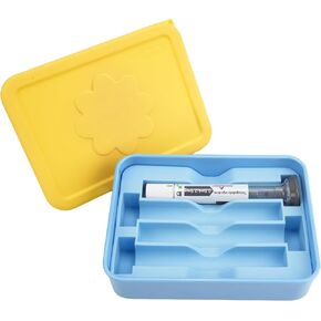 حقيبة تخزين أقلام الحقن من زيببوند، حامل ثلاجة صغير الحجم مكون من 4 أقلام مع حشوة ناعمة وغطاء من السيليكون، آمنة للاستخدام في غسالة الأطباق، مناسبة للسفر (الأقلام غير متضمنة) in Kuwait