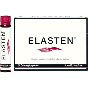 ELASTEN Clinically Tested Collagen Complex for Radiant Skin from Within – Reduces Fine Lines – Supports Healthy Connective Tissue – 28 Liquid Collagen Ampoules (0.85 fl oz / 25 ml Each) in Saudi Arabia