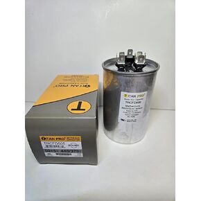 تيتان برو TRCFD505 50/5 HVAC مكثف تشغيل المحرك المزدوج الدائري 50 + 5 MFD/UF 440/370 فولت غطاء مكيف الهواء in Kuwait