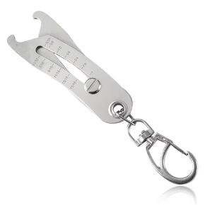 مقياس حجم البراغي والصواميل المحمول - قياس SAE 5/16 بوصة - 1 بوصة ومتري 8 مم - 25 مم، أداة سلسلة مفاتيح متعددة الوظائف لإصلاح السيارات والمهندسين وعشاق الأعمال اليدوية in Kuwait