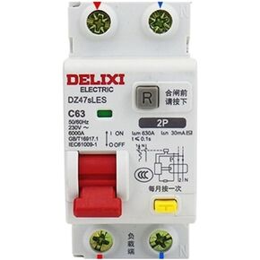 SaNzia مفتاح تسرب جديد DZ47SLES1P2P3P4P حماية من التسرب 10A3263A مفتاح هواء صغير الحجم (الحجم: DZ47sLES 2P C63A) in Kuwait