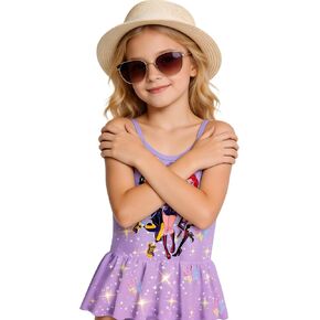 Girls K-pop Adjustable Straps Swimsuit Ruffle Hem One-Piece Bathing Suit Beach Swimwear 4-12Y in Saudi Arabia