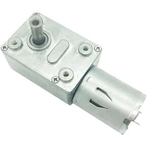 Turbo Geared Motor 12V 24V Mini Gearbox Worm Gear DC 12 Volt Engine 370 Self-Locking Positive Inversion Reducer(Package B,18RPM-12V) in Kuwait