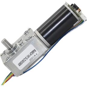 DC Worm Gear Motor 12V 24V High Tq Right Angle Reducer with Encoder Low Noise Metal Gearbox(Motor only,16R-12V) in Kuwait