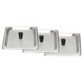 أغطية خادم البوفيه من برويل كينج SL-3 مقاس 1/3 | غطاء عرض تقديم الطعام على سطح الطاولة لمطعم الفندق | يناسب مقالي الغضب بمقاس 1/3 | 12.88 بوصة عرض × 7 بوصة عمق × 2.5 بوصة ارتفاع، من الفولاذ المقاوم للصدأ (عبوة من 3 قطع) in Kuwait