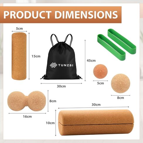 2 in 1 Premium Cork Balance Board with Peanut Massage Ball, Foot Strengthener Kit for Stability Training, Natural Cork Foot Balance Trainer, Non Slip Surface for Home Gym Travel Workout, Exercise Equipment in Saudi Arabia
