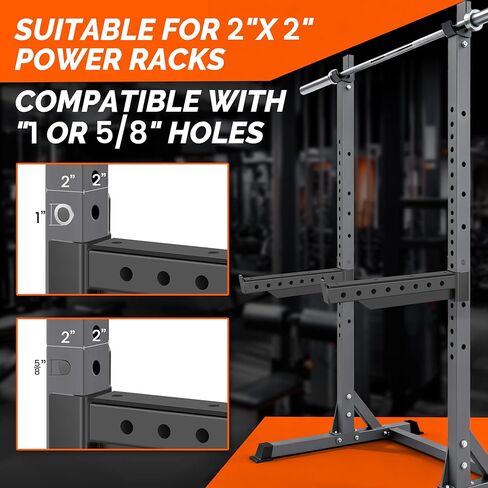 أذرع مراقبة السلامة من كل شخص، تناسب رفوف الطاقة مقاس 2 بوصة × 2 بوصة و3 بوصة × 3 بوصة، قضبان أمان لحامل القرفصاء ذات سعة 1000 رطل مع وسادات مطاطية لتدريب القوة في صالة الألعاب الرياضية في المنزل/المرآب in Kuwait