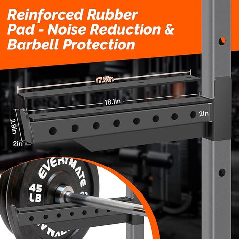 أذرع مراقبة السلامة من كل شخص، تناسب رفوف الطاقة مقاس 2 بوصة × 2 بوصة و3 بوصة × 3 بوصة، قضبان أمان لحامل القرفصاء ذات سعة 1000 رطل مع وسادات مطاطية لتدريب القوة في صالة الألعاب الرياضية في المنزل/المرآب in Kuwait