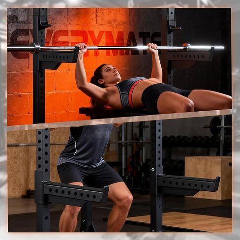 أذرع مراقبة السلامة من كل شخص، تناسب رفوف الطاقة مقاس 2 بوصة × 2 بوصة و3 بوصة × 3 بوصة، قضبان أمان لحامل القرفصاء ذات سعة 1000 رطل مع وسادات مطاطية لتدريب القوة في صالة الألعاب الرياضية في المنزل/المرآب in Kuwait