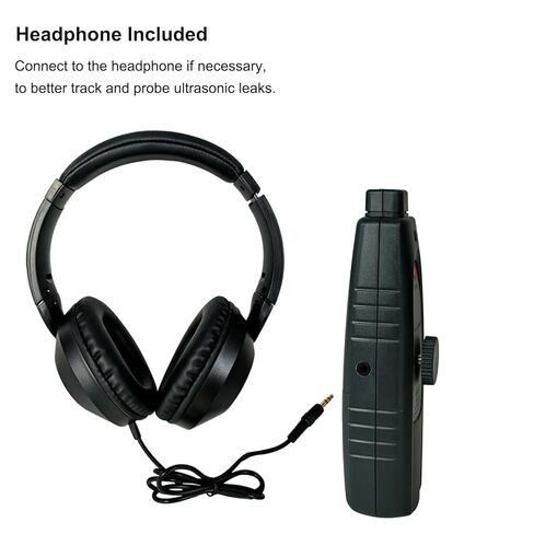 طقم كاشف التسرب بالموجات فوق الصوتية الاحترافي للاستخدام الصناعي/السيارات | كشف نطاق التردد 38-42 كيلو هرتز مع تنبيهات الصوت والضوء | مكتشف تسربات الهواء والغاز والفراغ في الأنابيب والخزانات والسيارات in Kuwait