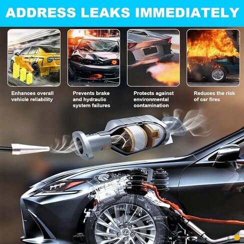 آلة دخان السيارات مع مضخة هواء مدمجة ومقياس للضغط. مجموعة أدوات احترافية للكشف عن تسرب الدخان لاختبار التسربات في الفراغ والوقود وEVAP ونظام السيارات الأخرى باللون الأحمر in Kuwait