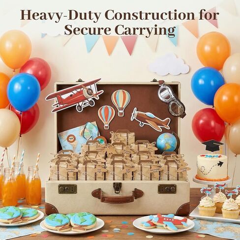 vgoodall 50pcs mini forcase sevely boxes ، party forda candy box vintage kraft paper gift bage with tags burlap for party wedding decore brown in Saudi Arabia