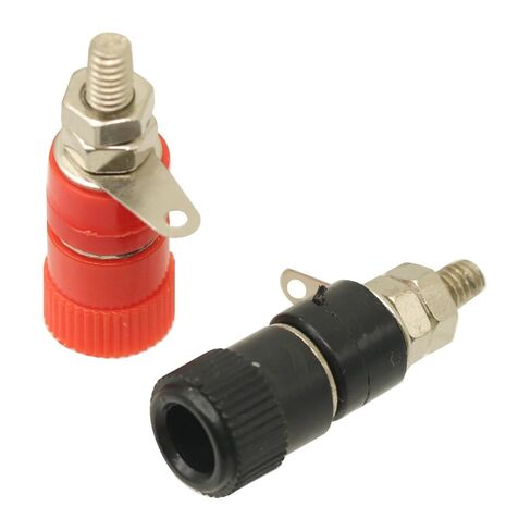 5Pair 4mm Banana Female Jack Binding Post Adapter Banana Plug Socket Nut Terminal Block Amplifier Connector 5Pcs Red+5PCS Black in Saudi Arabia