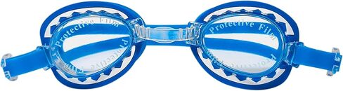 نظارات السباحة الشبابية من لوف هير - نظارات سباحة زرقاء للأطفال مع عدسات مطبوعة على شكل أسنان القرش، مضادة للضباب، حماية من الأشعة فوق البنفسجية، حزام قابل للتعديل - نظارات مضحكة للأولاد من سن 3 سنوات فما فوق in Kuwait