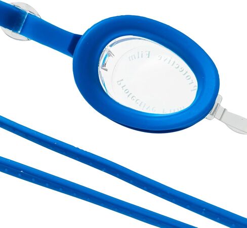 نظارات السباحة الشبابية من لوف هير - نظارات سباحة زرقاء للأطفال مع عدسات مطبوعة على شكل أسنان القرش، مضادة للضباب، حماية من الأشعة فوق البنفسجية، حزام قابل للتعديل - نظارات مضحكة للأولاد من سن 3 سنوات فما فوق in Kuwait