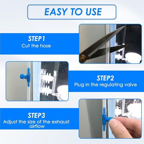 4 قطع صمام هواء لحوض السمك (2 أزرق و2 أسود)، صمام شائك كروي صغير للإغلاق، تصميم صمام كروي شائك للخرطوم، يتحكم في تدفق الهواء، مثالي للأكواريين، وأصحاب الخزانات لتنظيم تدفق الأكسجين in Kuwait