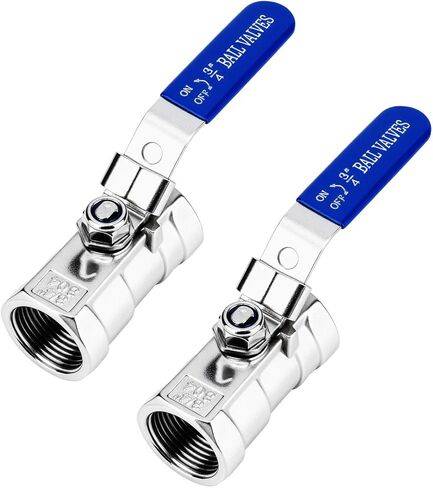 2 حزمة 304 الفولاذ المقاوم للصدأ 1 "صمامات كروية، صمام إغلاق أنثى NPT مع مقبض قفل عالي التحمل 1000 WOG للمياه والزيت والغاز in Kuwait