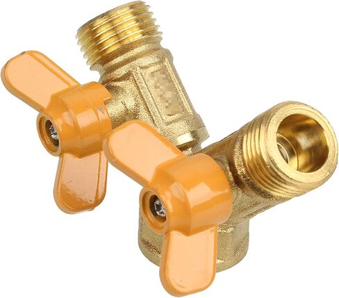 SHANOER Solid Brass Y Ball Valve Comfort Grip for Oil and Gas Hoses Connector Splitter Adapter in Kuwait