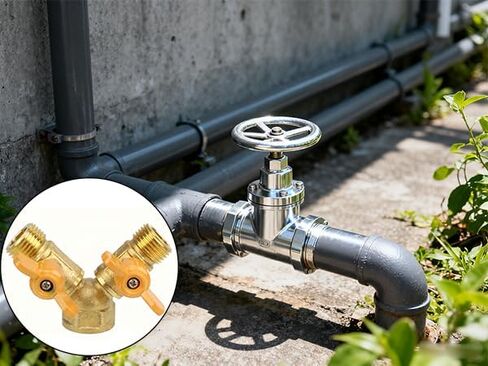 SHANOER Solid Brass Y Ball Valve Comfort Grip for Oil and Gas Hoses Connector Splitter Adapter in Kuwait