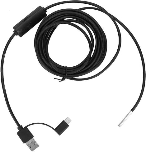 منظار Raguso USB 3 في 1 Borescope USB/Type-C للفحص على شكل ثعبان مع 6 مصابيح LED وعدسة 3.9 مم للكمبيوتر المحمول (فلين 5 متر) in Saudi Arabia