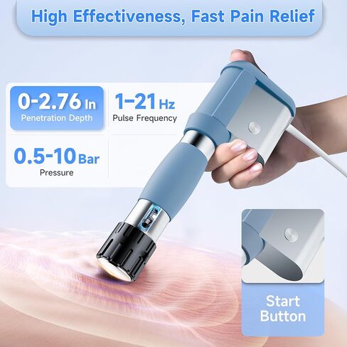 2026 MODOY Advanced Shockwave Therapy Machine, Radial Shockwave FSA or HSA Eligible, Non-Invasive Extracorporeal ESWT Shock Wave Therapy Device, Safe Use, Ideal for Home & Clinical Use(ESWT03_White) in Saudi Arabia