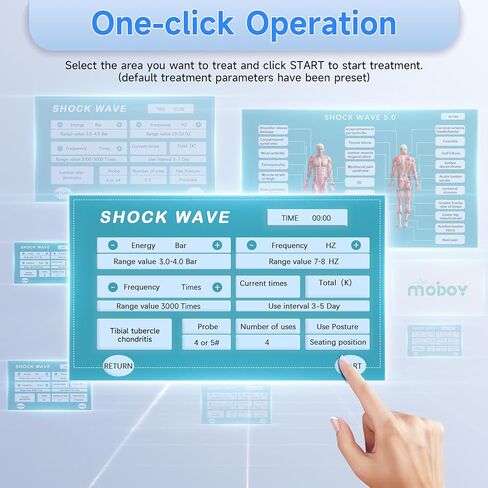 2026 MODOY Advanced Shockwave Therapy Machine, Radial Shockwave FSA or HSA Eligible, Non-Invasive Extracorporeal ESWT Shock Wave Therapy Device, Safe Use, Ideal for Home & Clinical Use(ESWT03_White) in Saudi Arabia