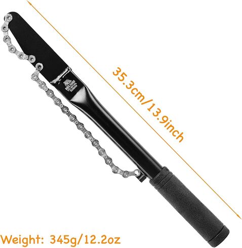 BIKE HAND Compatible with Shimano Sram Freewheel Turner Install Removal Chain Whip Tool Kit - Cassette Remover - MTB Road 8 9 10 11 12 Speed - Extra Long Handle in Saudi Arabia