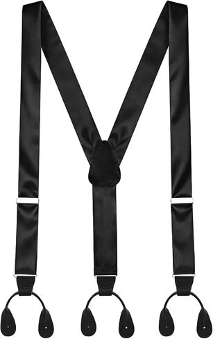 Silk Suspenders for Men Y Back Formal Tuxedo Suspenders Mens Formal Button End Braces for Tuxedo Pants in Saudi Arabia