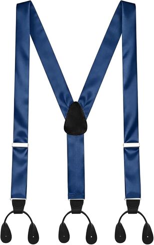Silk Suspenders for Men Y Back Formal Tuxedo Suspenders Mens Formal Button End Braces for Tuxedo Pants in Saudi Arabia