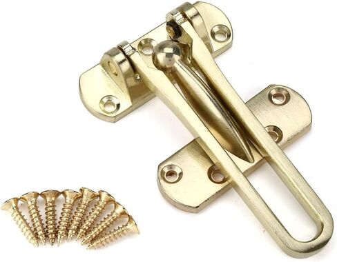 Chain Lock Door Lock Door Handle Heavy Duty Security Guard Security Door Lock Door Handle Lock(Gold) in Saudi Arabia