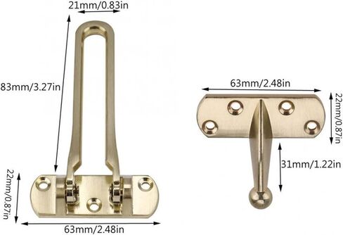 Chain Lock Door Lock Door Handle Heavy Duty Security Guard Security Door Lock Door Handle Lock(Gold) in Saudi Arabia