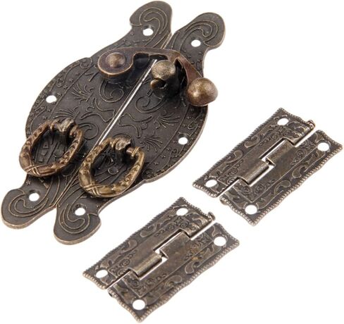 Latch Lock Furniture Fittings Antique Bronze Cabinet Hinges Wooden Box Case Toggle Hasp Latch Furniture Vintage Hardware in Saudi Arabia