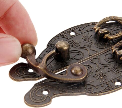 Latch Lock Furniture Fittings Antique Bronze Cabinet Hinges Wooden Box Case Toggle Hasp Latch Furniture Vintage Hardware in Saudi Arabia