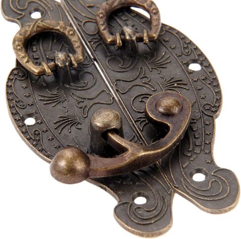 Latch Lock Furniture Fittings Antique Bronze Cabinet Hinges Wooden Box Case Toggle Hasp Latch Furniture Vintage Hardware in Saudi Arabia