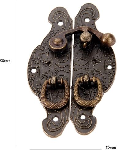 Latch Lock Furniture Fittings Antique Bronze Cabinet Hinges Wooden Box Case Toggle Hasp Latch Furniture Vintage Hardware in Saudi Arabia