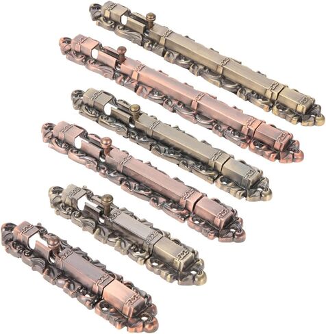 Slide Latch,Gate Bolt Lock,Bolt Sliding Door Lock, /Red Copper Gate Latch Alloy Classical European Vintage Decor Wood/Metal Doors Window 150-250mm(Large Red Copper) in Saudi Arabia