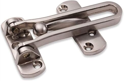 Door Chain Lock,Chain Safe Buckle,Latch Safety Limiter,Insurance Anti-theft Door Safety Chain Household Door Bolt Hotel Room Solid Thick Anti-theft Buckle (Size : GOLD ONE SI(SILVER ONE SIZE) in Saudi Arabia