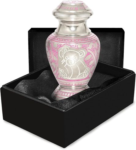 Baby Urns for Ashes Boy - Teddy Bear Urn for Babies - Beautiful Small Urns for Children & Kids - Honor Your Loved One with Baby Keepsake Urn (Blue, Small) in Saudi Arabia