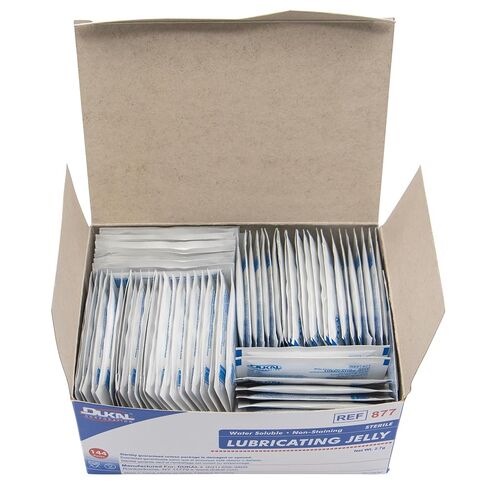 Dukal 877-BX Lubricating Jelly Foil Pack, Sterile, 3g (Box of 144) in Saudi Arabia