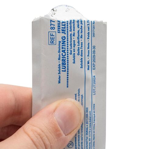 Dukal 877-BX Lubricating Jelly Foil Pack, Sterile, 3g (Box of 144) in Saudi Arabia